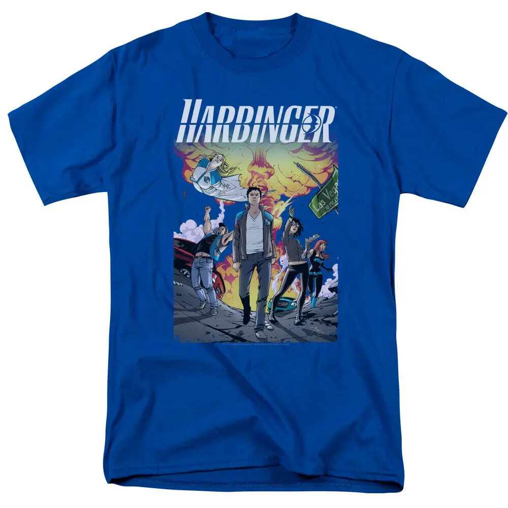 Harbinger Foot Forward T Shirt Mens Licensed Valiant Comics Royal Blue