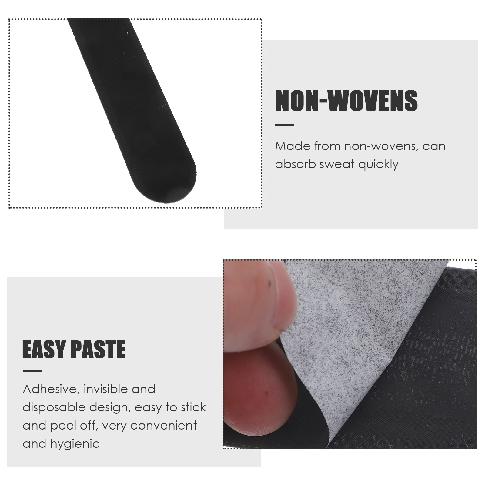 

20 Pcs Headband Sweat Pad Hat Liner Pads Absorbent Sweatband Accessories Disposable Cushion Women's