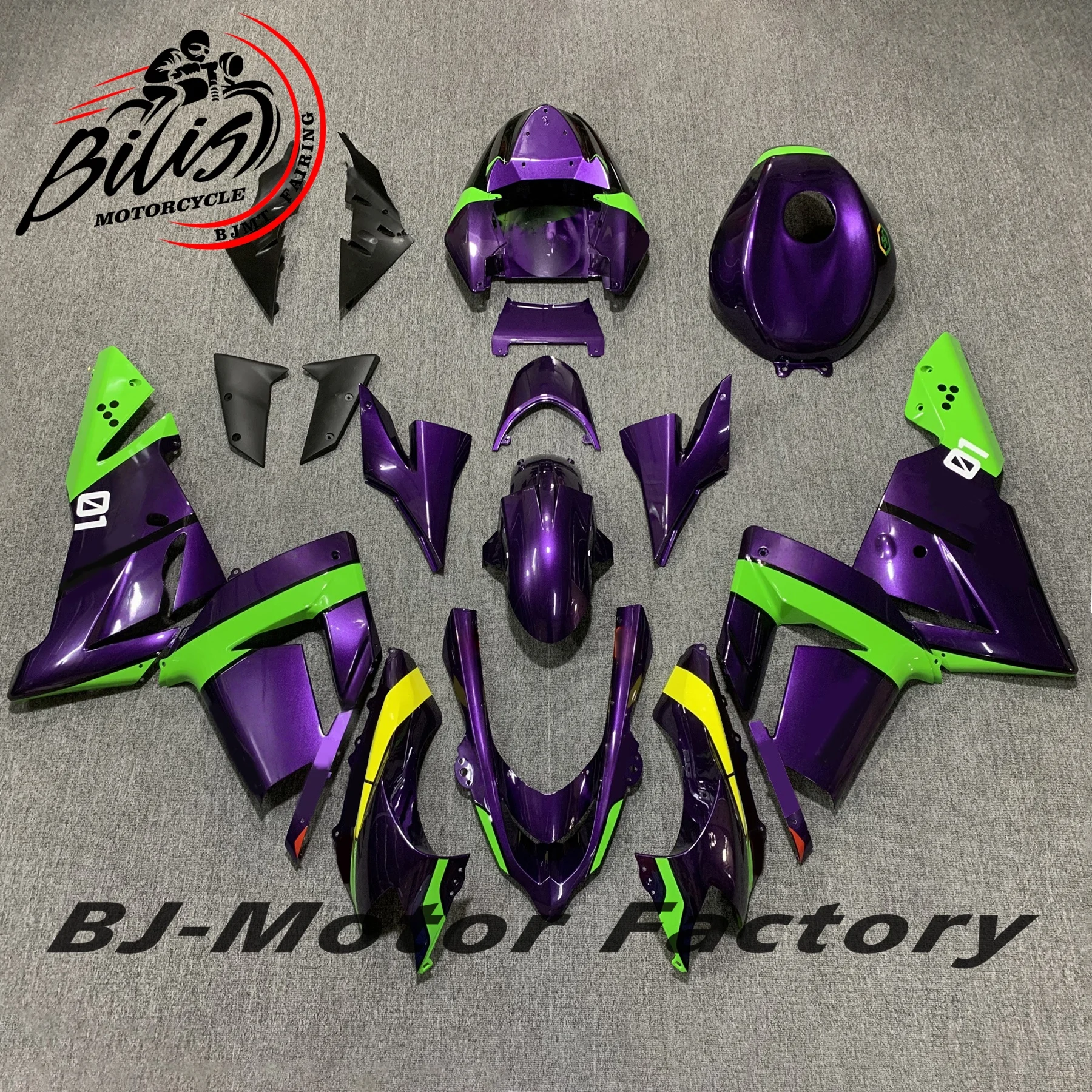 لكاواساكي نينجا ZX10R ZX 10R ZX-10R 2004 2005 دراجة نارية الهدايا المجمعة ABS البلاستيك حقن الجسم أطقم اكسسوارات