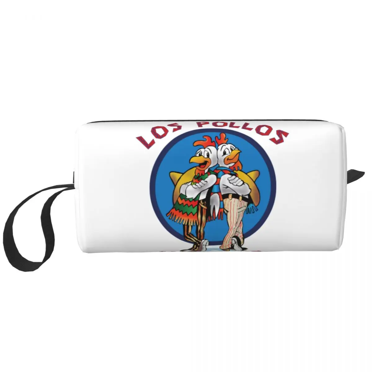 Kawaii Funny Los Pollos Hermanos Travel Toiletry Bag for Women Breaking Bad Makeup Cosmetic Organizer Beauty Storage Dopp Kit