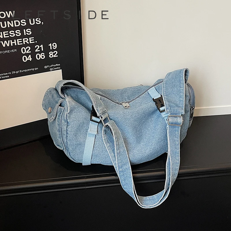 

Women's Denim Adjustable Strap Handbag Casual Retro Aesthetic Daily Shopping Travel Tote Shoulder Bag 2026 New Crossbody Bags