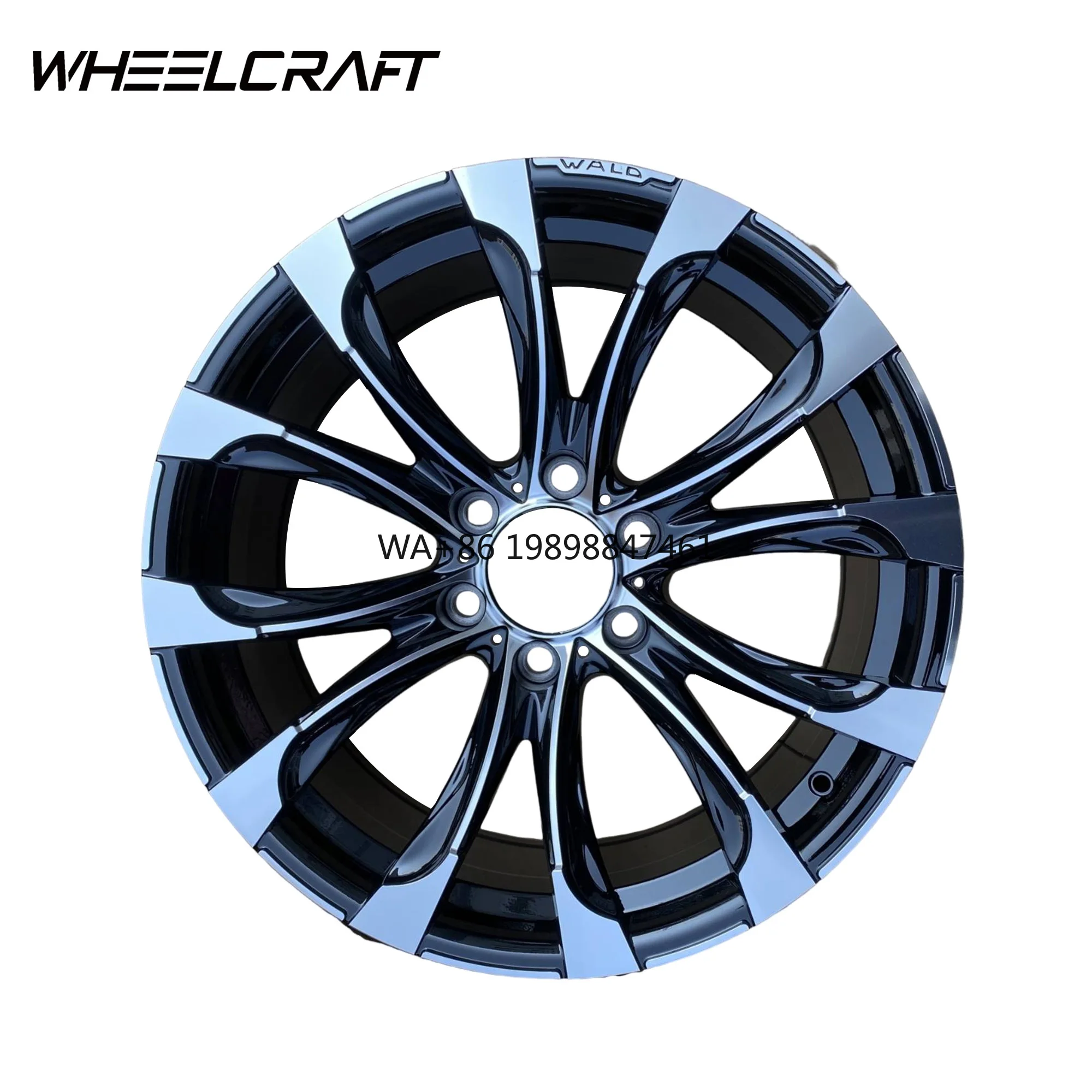 

WHEELCRAFT Factory Creative New Design 20 Inch Alloy Wheels Offroad Original Aluminum Rims Hub Black Machine Face Multi Spoke 5