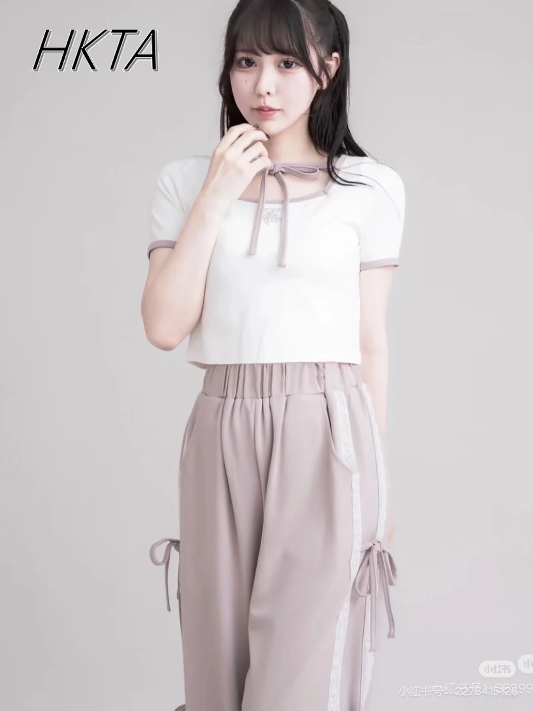 일본 스퀘어 칼라 스트랩 반팔 짧은 Tshirt 탑 여성 통근 캐주얼 스포츠 바지 세트 여성 T 셔츠 바지