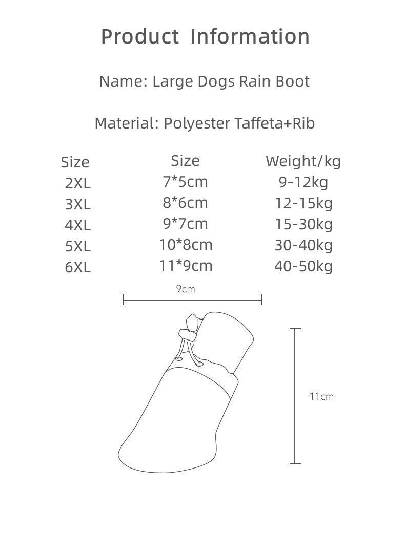 4pcs Large Pet Dogs Shoes WaterproofAnti-Slip Rubber Shoes for Pet Dogs, Waterproof Rain Shoes, Outdoor Footwear, Socks