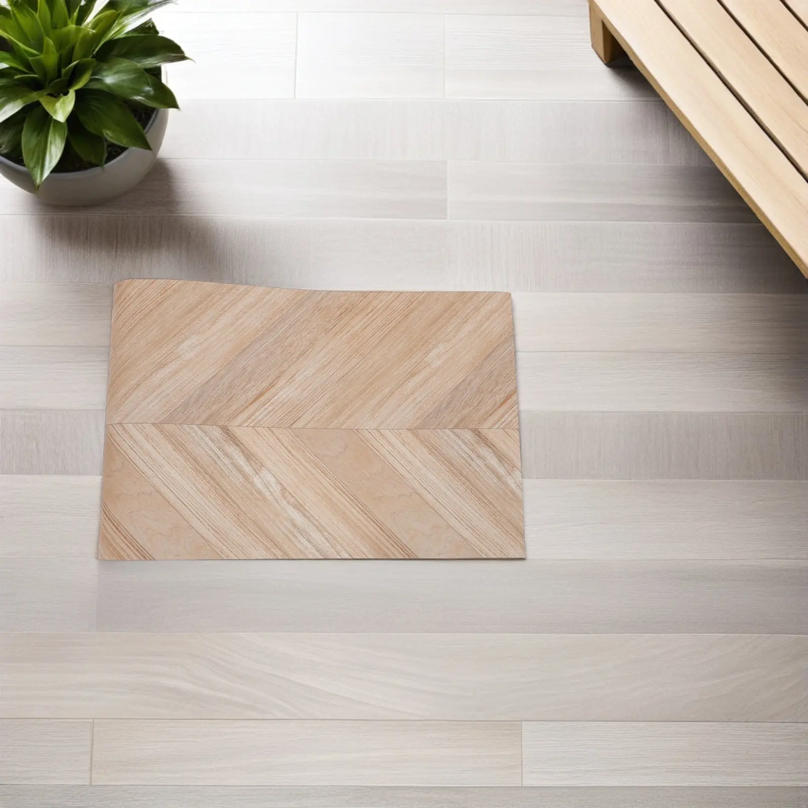 Rolo de Piso de PVC Autoadesivo 9,8 pés X 23,5 polegadas, Azulejos de Piso Peel and Stick para Escritório e Casa, Resistente a Arranhões e de Alto Tráfego