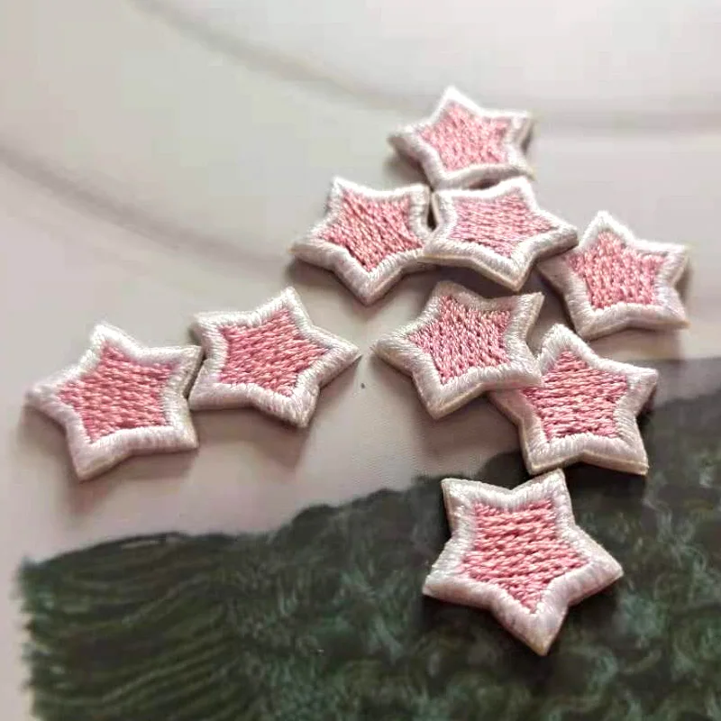 Wholesale Self-adhesive 10pcs Exquisite Embroidery Mini Star Patches for Clothing Iron on Clothes Appliques Sewing Accessories