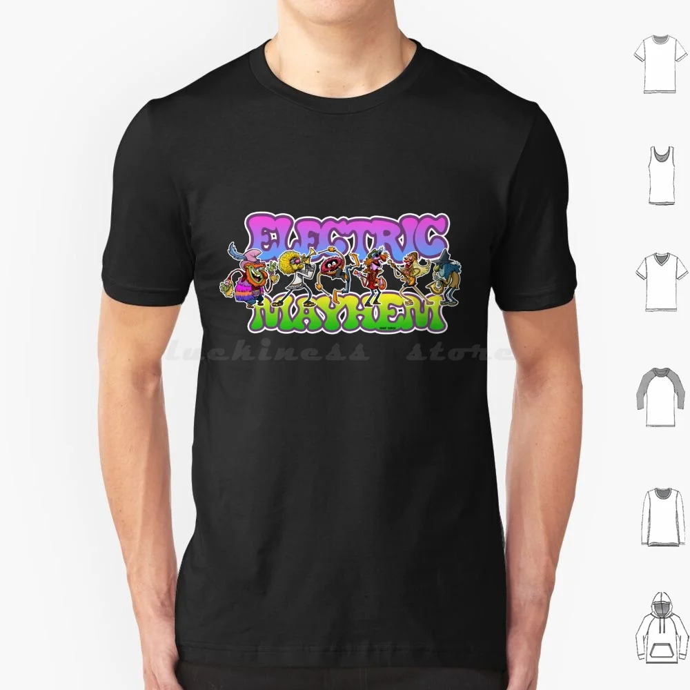 Groovy Mayhem T Shirt Cotton Men Women Diy Print Electric Mayhem Dr Teeth Animal Janice Zoot Lips