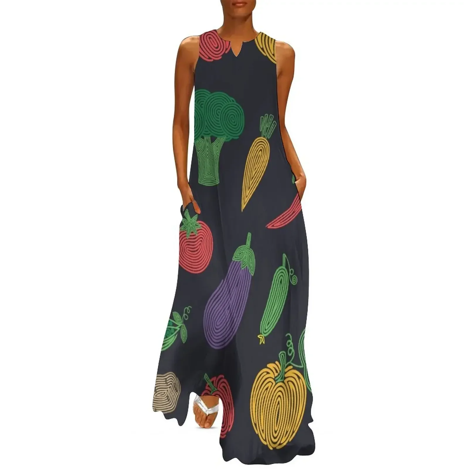 

Hypno veggies Long Dress Women's summer dress dress korean style dresses for womens 2025 elegant guest wedding