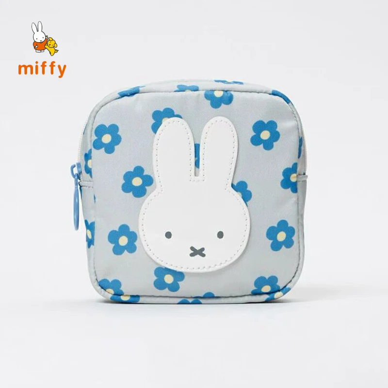 카와이 미피 보관 가방 핑크와 블루 꽃 크리 에이 티브 동전 지갑 다기능 패션 핸드백 애니메이션 액세서리 소녀 선물