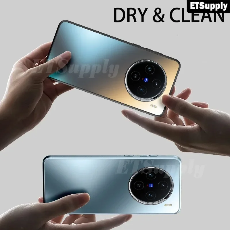 Vivo X100S Pro X100 vivo 케이스, 하드 PC AG 매트 보호 백 커버, 풀 커버 휴대폰 쉘