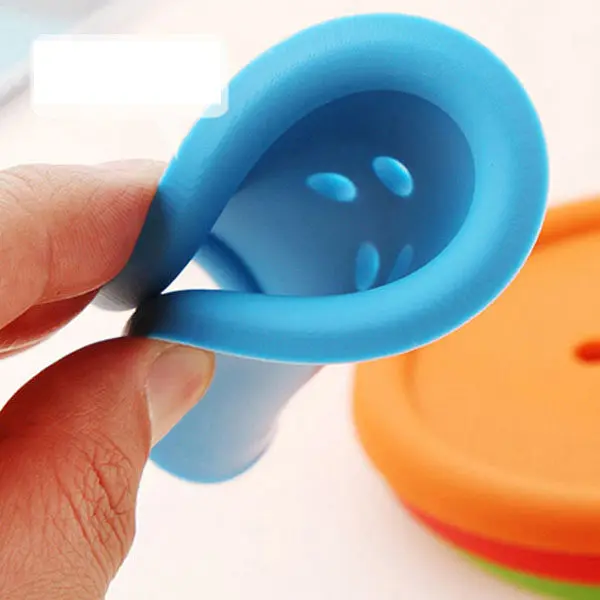5Pcs Round Button Silicone Cup Mats Coasters Holders Non-Slip Insulated Protect Tables Home Office Silicone Cup Mat