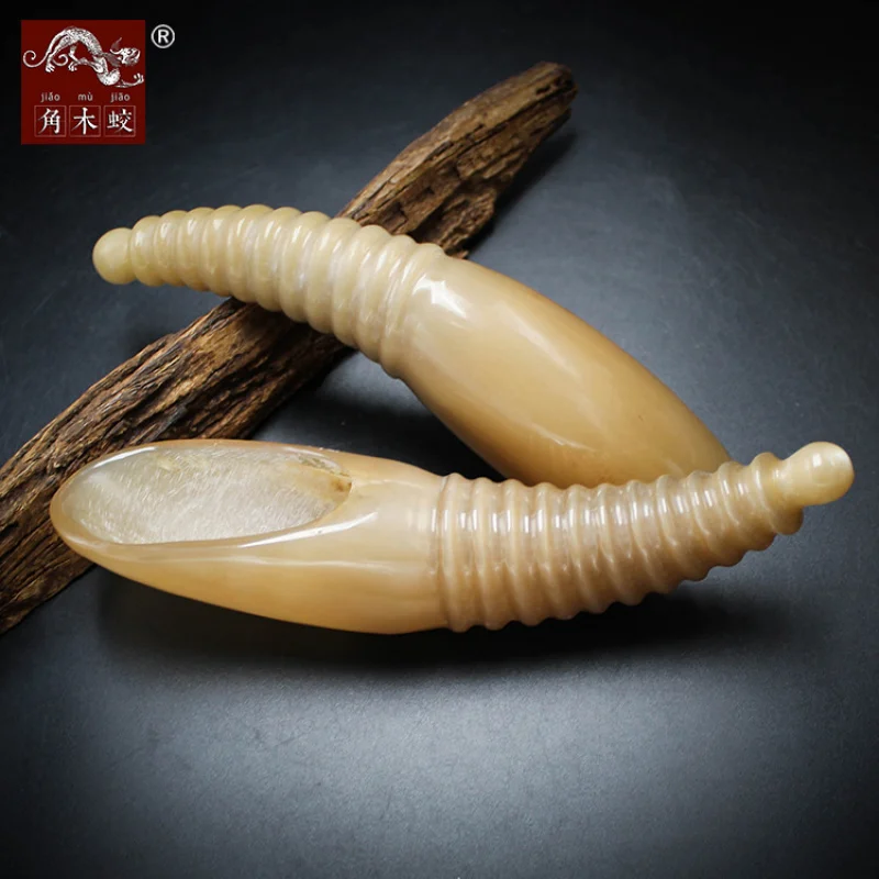 

Jiao Mu Jiao: Exquisite handmade textured gua sha tool made from yak horn for massage, health care, acupoint therapy, and beauty