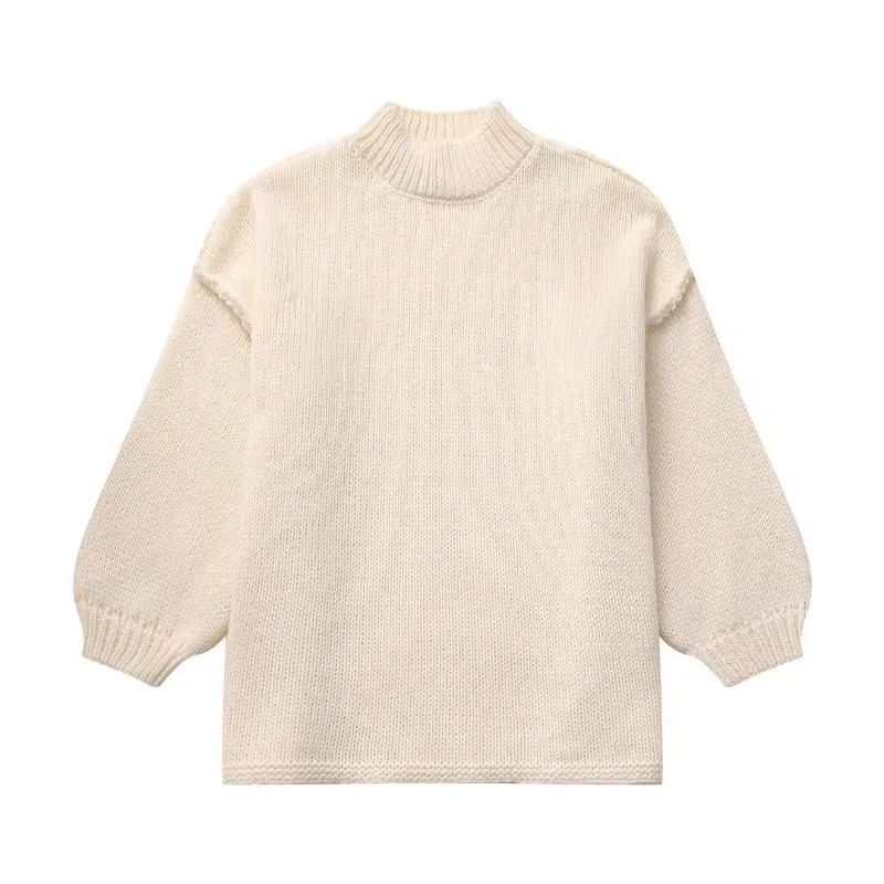 

Blouse Sweater Women's Spring/Autumn Round Neck Lightweight Knit New Comfortable Minimalist Casual Fashionable Versatile Elegant