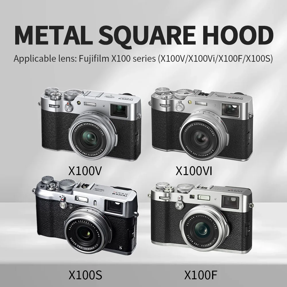 درع ضوء مربع مناسب لعدسة الكاميرا Fuji X100Vi X100V 100F 100S X100T UV/CPL/ND/Star الملحقات