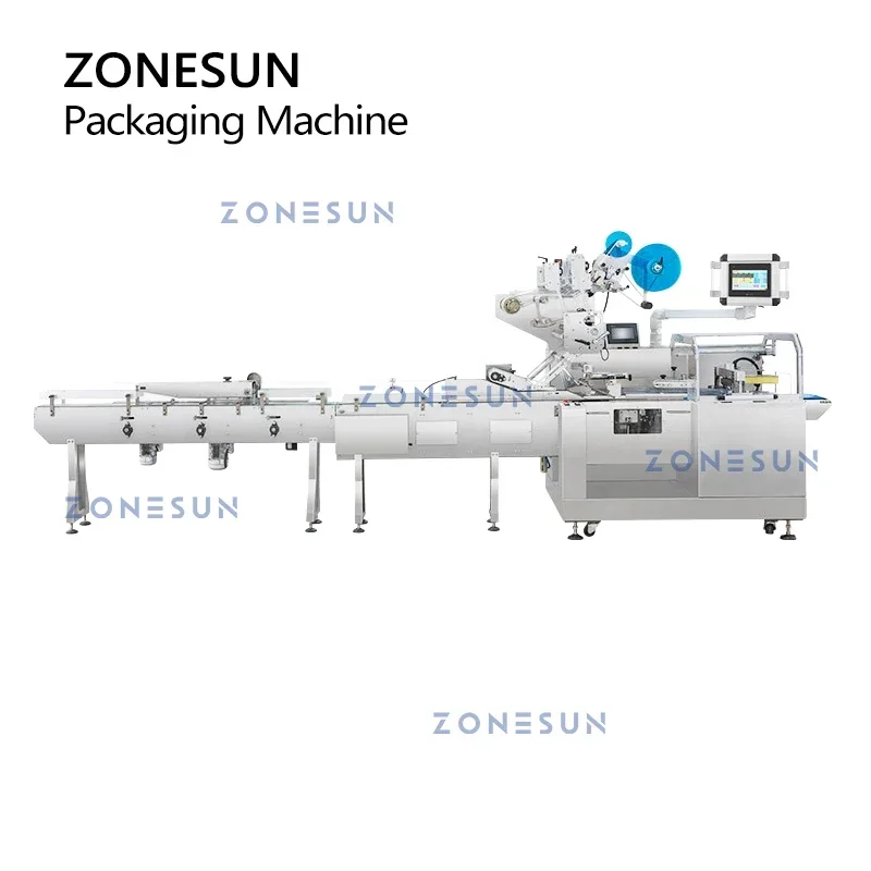 ZONESUN ZS-WP550A Confezione piatta Piega salviette umidificate che producono la macchina Macchina imballatrice orizzontale Linea di imballaggio insaccatore di tessuti