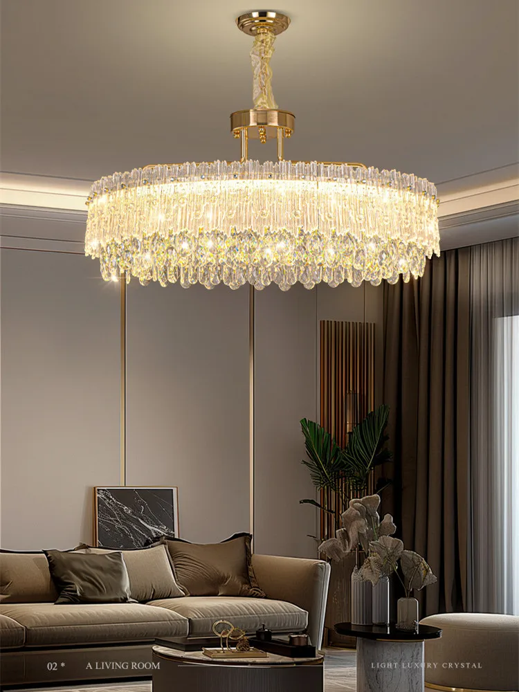 2026 Chandelier Living Room Light Designer Simple Modern Ltalian Dining Room Bedroom Light Luxurious K9 Crystal Remote Dimming