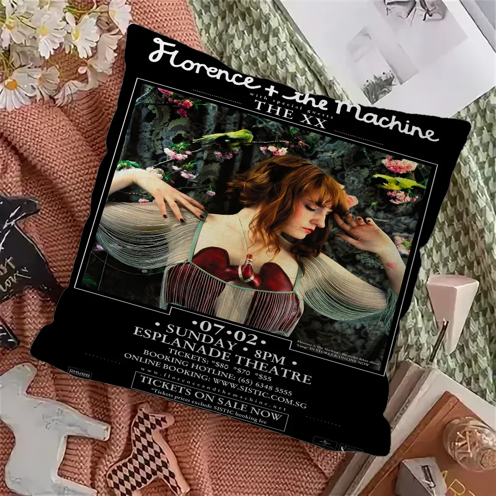 مغني البوب فلورنسا وآلة سادات الفراش المنزلي وسادة للديكور غطاء الزفاف كيس وسادة فائق النعومة #2