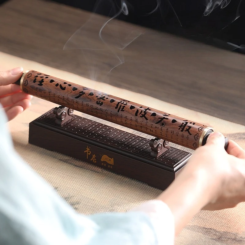 Creative Incense Burner with Music Box Home Office Desk Decor for Zen Relaxation Gift