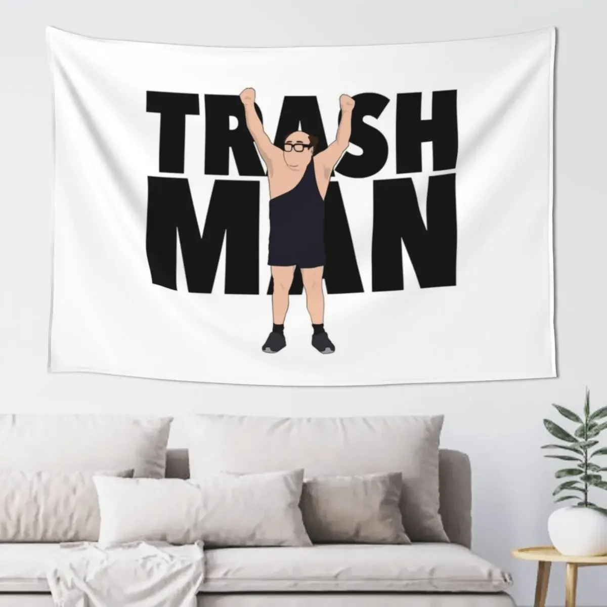 Trash Man Design Tapestry Anime Decor Things To The Room Home Decoration Accessories Tapestry