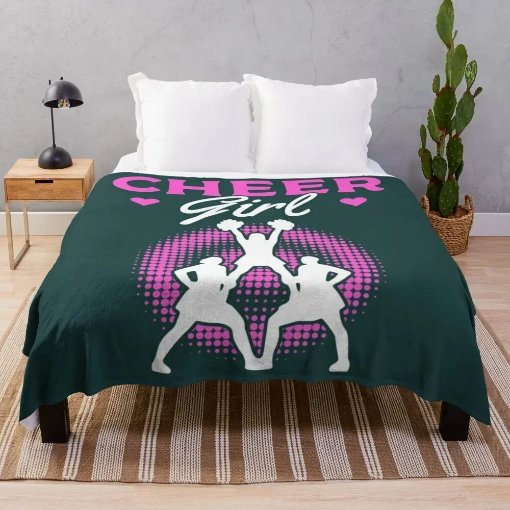 

Cheerleader Cheerleading Cheer Girl Throw Blanket Flannel Fabric Flannels Stuffeds Blankets