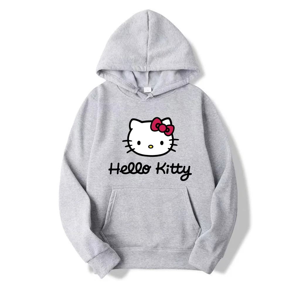 Hello Kitty Autumn Womens Hoodie Long-Sleeved Women\'s Sweatshirts Y2k Hoodies Clothes Casual Female Hoodies Sweatshirt Hot Sale