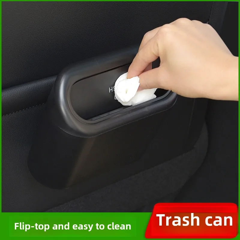 

For Kia RIO K5/Optima /Lotze MG 2005~2011 Car Trash Bin Kit Black Square Pressing With Lid Leak-proof Mini Trash Can Accessories