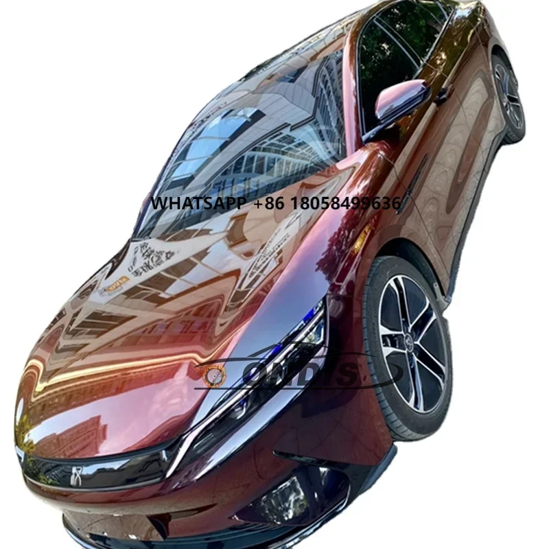 

Пленка для оклейки кузова автомобиля PET High-End Factory Customization Series Light Sense Charm, меняющая цвет с черного на красный