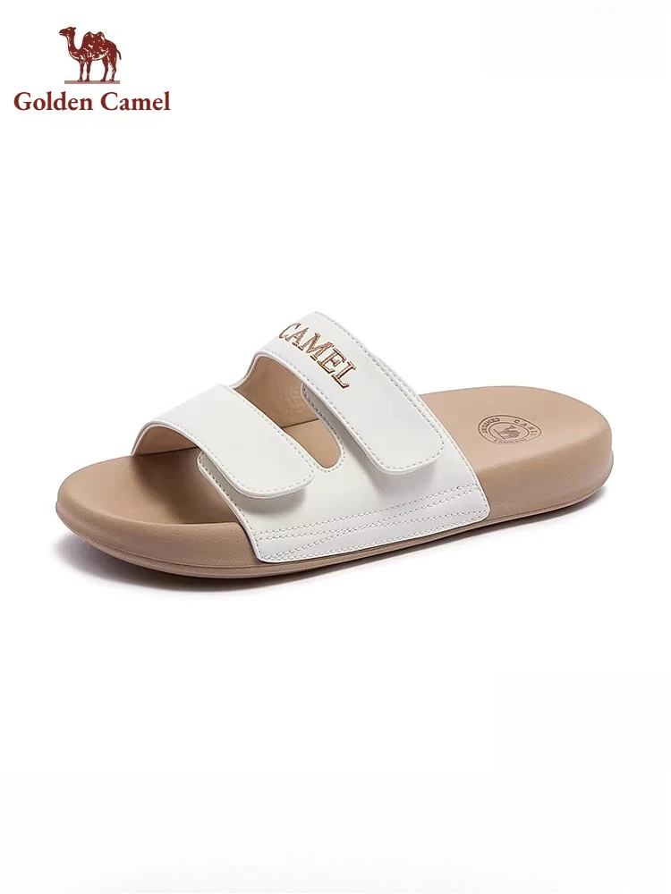 

Golden Camel Women's Flat Sandals 2026 Summer Vacation Travel Beach Adjustable Double-buckle Sandals Lady Home Leisure Slippers