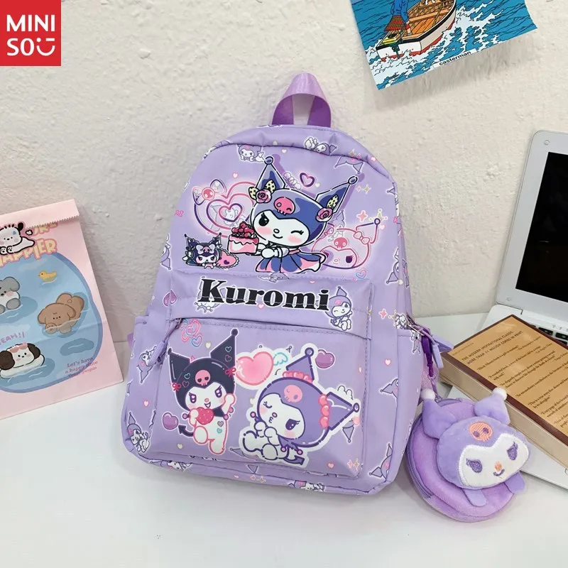 

Miniso Children's School Bag Cartoon Backpack Girls Student School Bag Kulomi Lightweight Cute Kindergarten Backpack