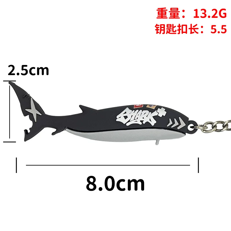 Game Zenless Zone Zero Ellen Joe Cosplay ZZZERO Keychain PVC Keyring Backpack Bag Shark Pendant Key Chain Accessories Halloween