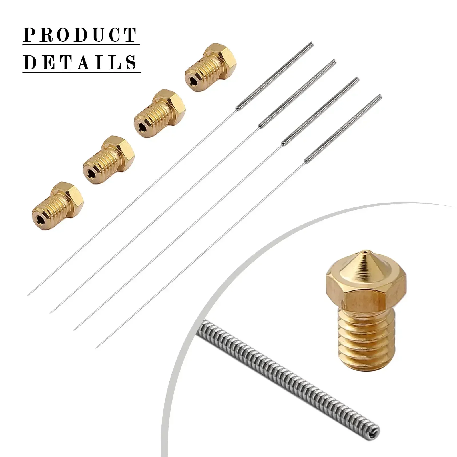 Set Of 4 Brass Nozzles For I3 Or-S 3D Printers Household Cleaning Tools For Printer Mechan