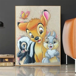 Bambi 5D Diamond Painting Disney Full Diamond Embroidery Cartoon DIY Rhinestone Pictures Cross Stitch Kits Crafts Home Decor