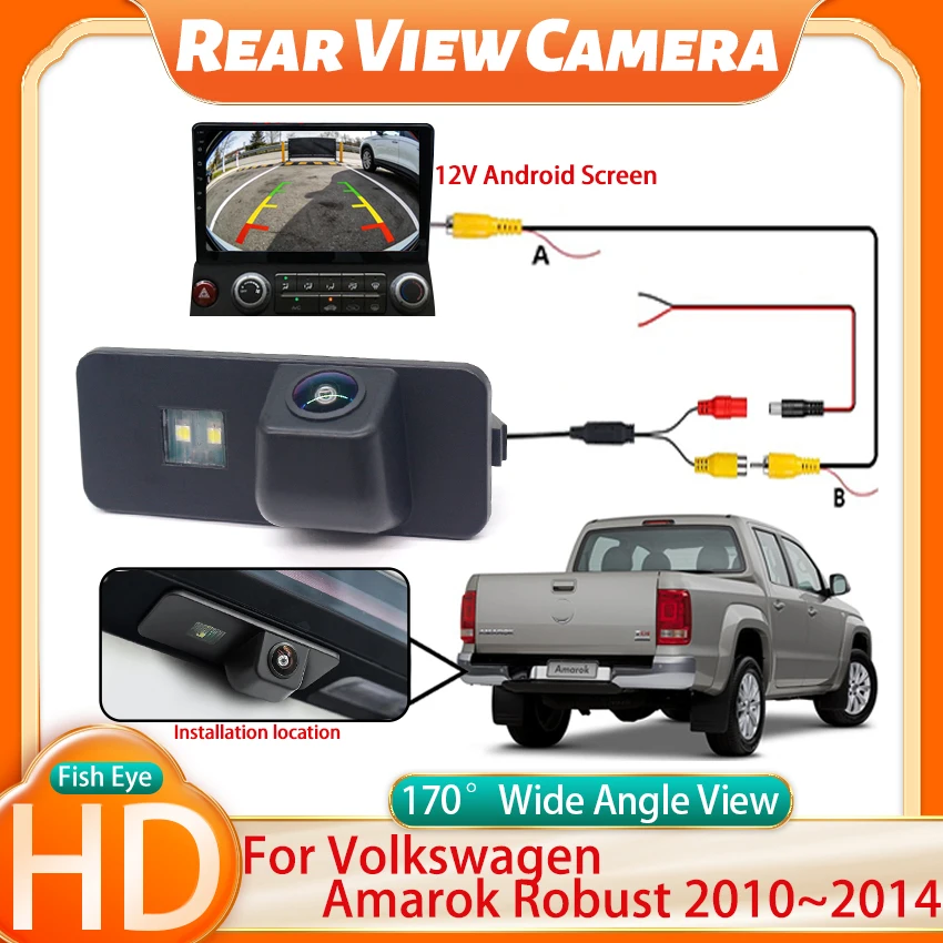 170° Car Rear View Parking Backup Camera For Volkswagen Amarok Robust 2010 2011 2012 2013 2014 HD CCD Night Vision Waterproof