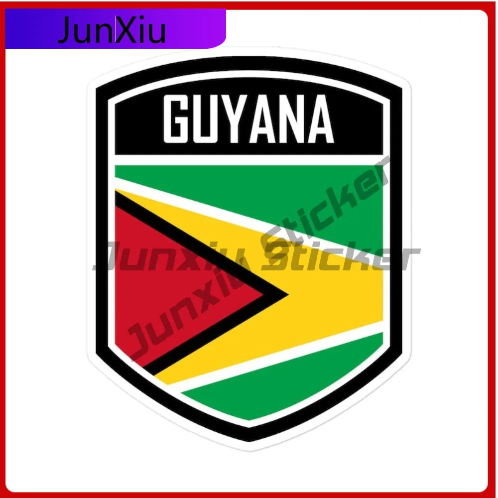 

Стильные современные премиальные наклейки с эмблемой флага Гайаны, водонепроницаемые виниловые наклейки для окон и кузова внедорожников, не выцветают, с защитой от истирания