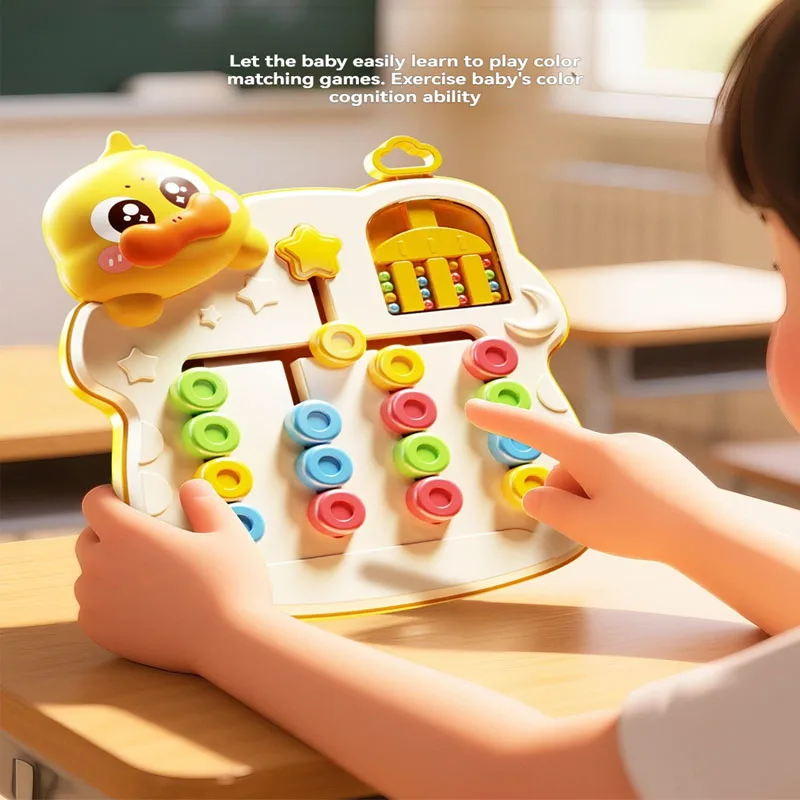 Nuovo gioco di scacchi bifacciale a quattro colori che cammina, allenamento per il pensiero logico Puzzle per la prima educazione Montessori Giocattoli natalizi