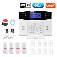 DYGSM Tuya Smart 4G+Wifi Home Security Alarm System Wireless Burglar Alarm System Smart Life App Control work with Alexa