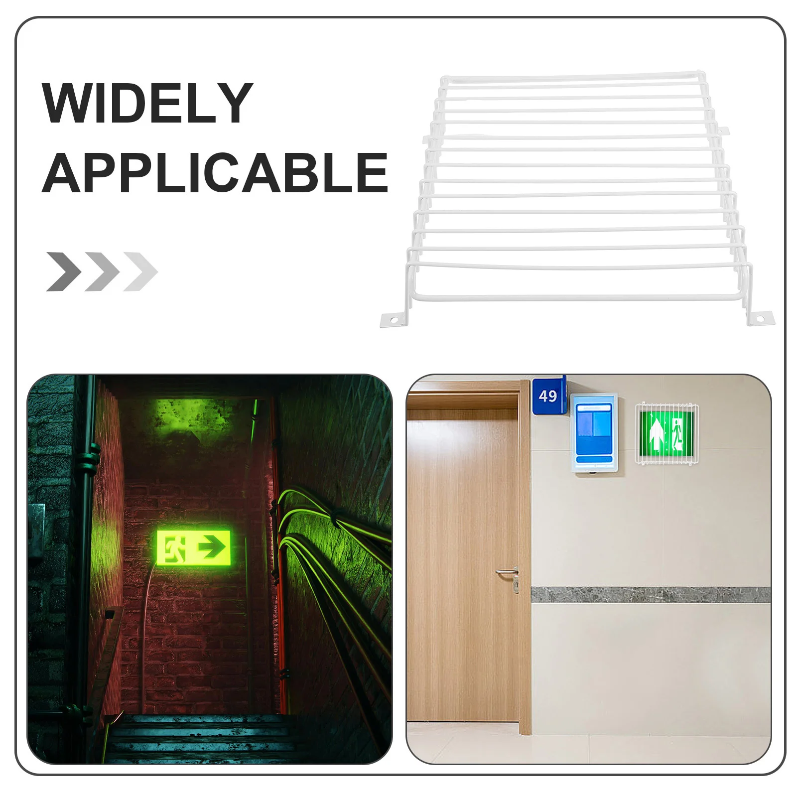 Emergency Light Protective Cover: Durable Exit Sign Guard Cage For Outdoor Indoor Use, Wire Enclosure For Safety Exit Sign,