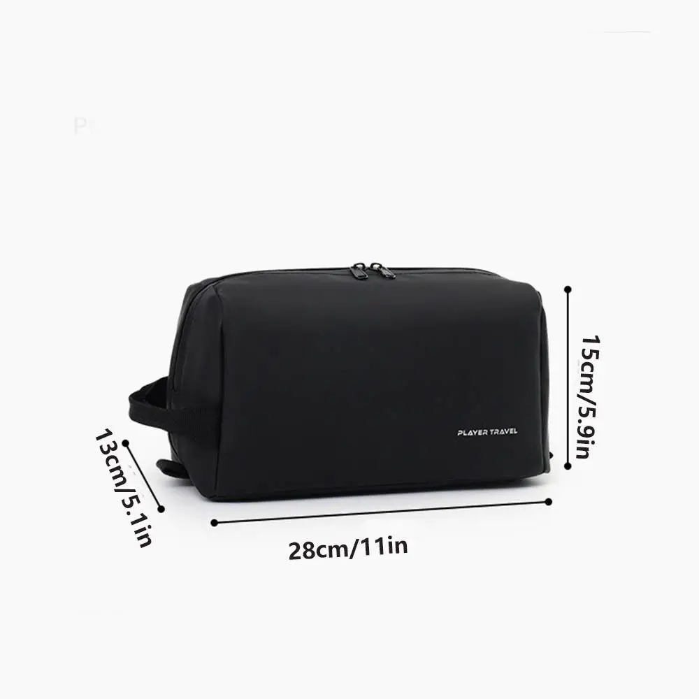 Wasserdichte Herren-Kosmetiktasche, großes Fassungsvermögen, tragbare PU-Kulturtasche, Trocken- und Nasstrennung, leichte Make-up-Tasche für Damen und Herren
