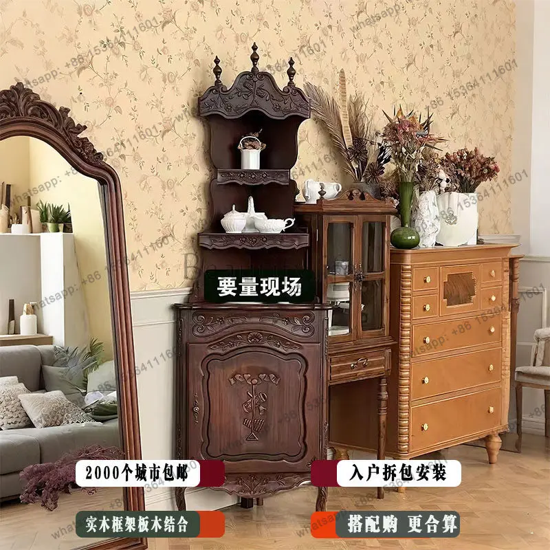 Triangle locker retro corner storage narrow cabinet premium furniture