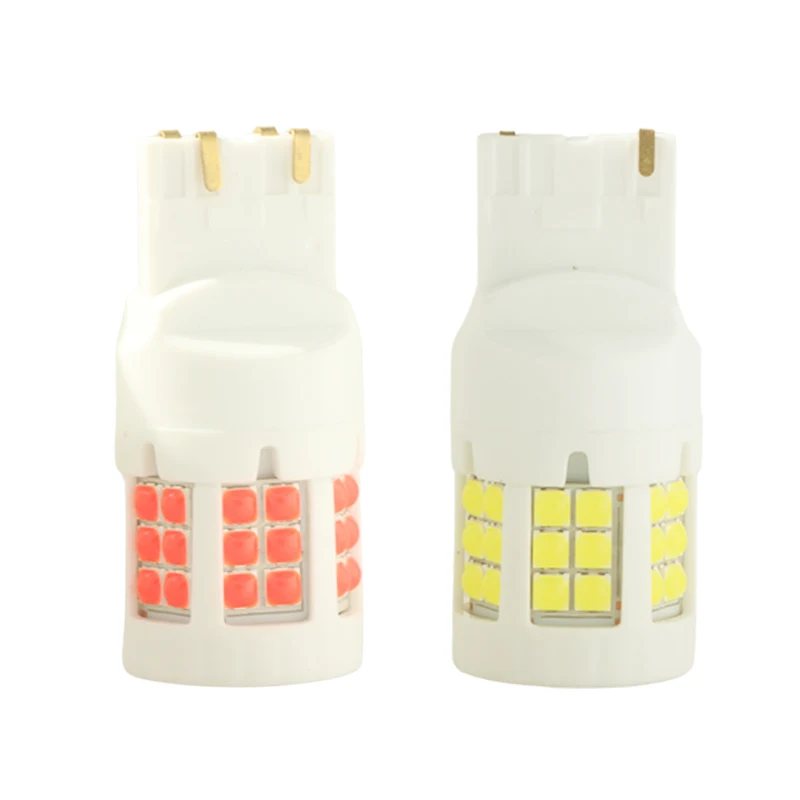 T20 Wedge LED Bulb 7440 7443 5W DC10V-30V Red Brake Tail Lamp White Reverse Backup Light Auto Car Truck RV Accessories