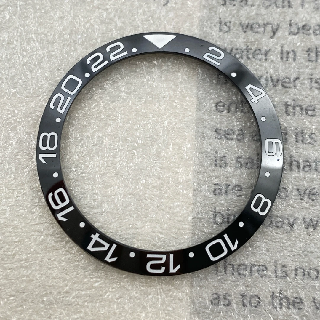 時計アクセサリーベゼル GMT カラーアルミニウムベゼル 38mm セラミックリング代替黒と緑のウォーターゴーストケース外輪