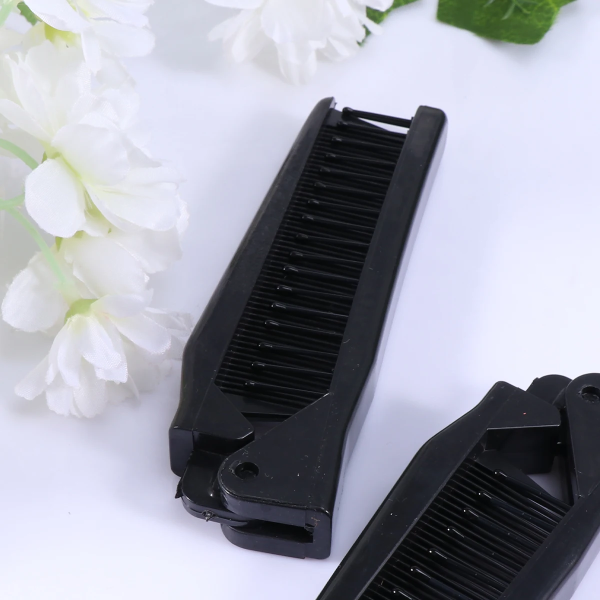 

5 Pcs Anti-static Hair Comb for Travel Black Ion Collapsible Double Side Haircut Salon Tools Plastic Tooth Comb