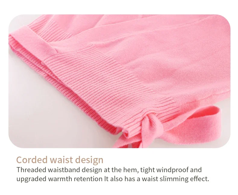 Mädchen Tanzpullover Langarm Strickjacke Tops, Kinder Ballett Übung Wickelschal, Winter Trainingsmantel für Mädchen – Detail 6