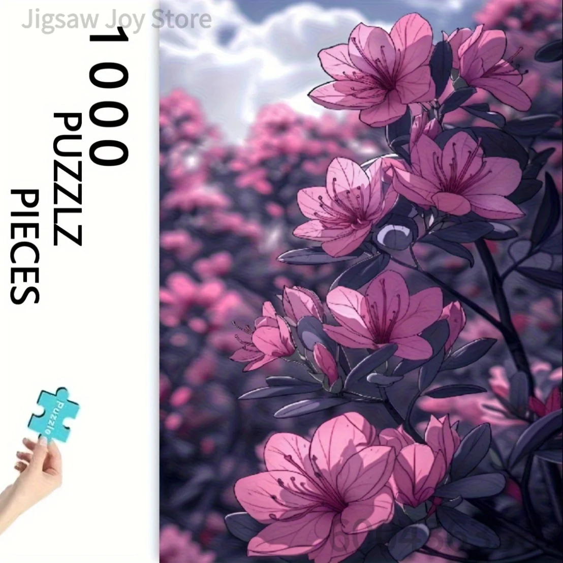 Cozy Art Jigsaw Puzzle, Autumn Fireplace Room, Japanese Tea House Lake, Pink Azalea Flowers, Monet Water Lily, 500-2000Pcs