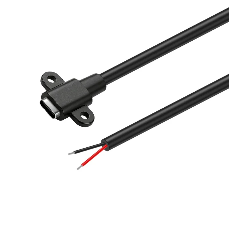 Type C Female Extension Cord Open End Power Cable With 2 Cores And 4 Cores Optional For Power Solution 0.25m