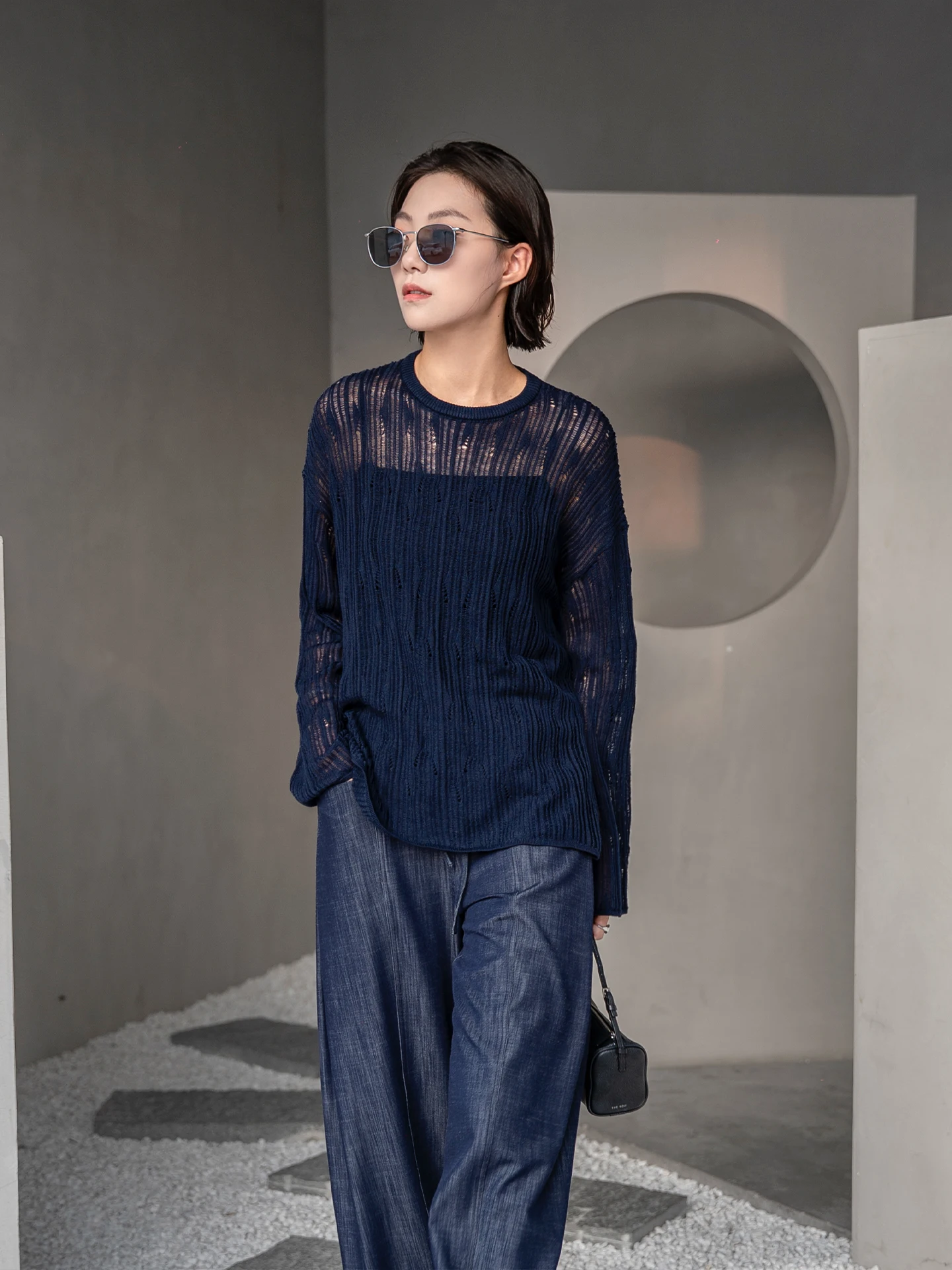 

Loose Long Sve Women's Knitted Woolen Top round Ne Casual Sle Spring New Arrival Light Weight Soft Feeling round Ne ...