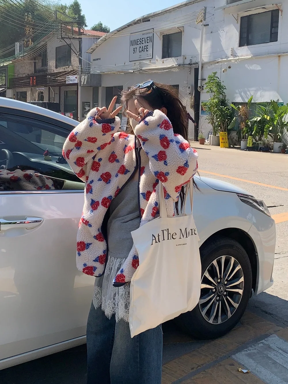 

Женская утепленная зимняя куртка с принтом роз, воротником-стойкой, на молнии, из хлопка, с длинными рукавами, в корейском стиле