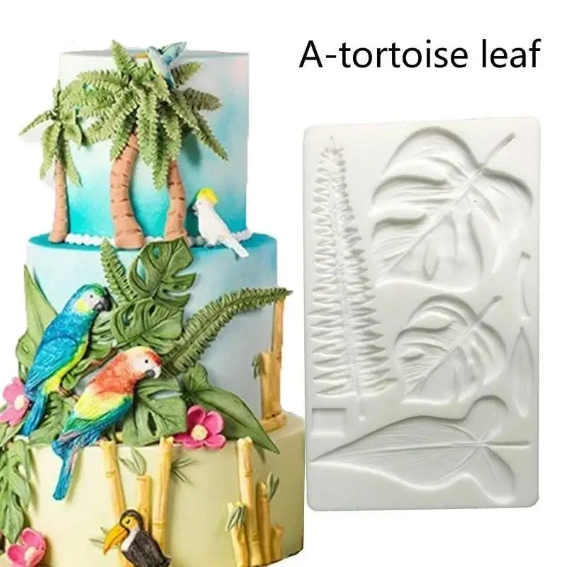 

Multiple Graphic Turtle Leaf Lavender Flamingo Parrot Model Cute Fruit Shape Silicone Cake Decorate Mold Home KitchenBaking Tool