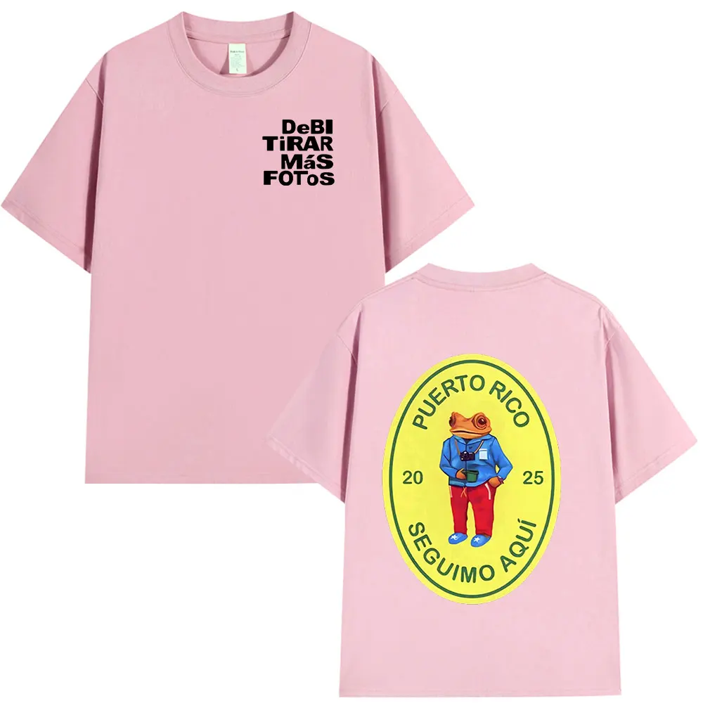 Bad Bunny DTMF Debi Tirar Mas Fotos 2025 New Album T Shirts Men Women Clothing Cotton Oversized T-shirts Hip Hop Fashion T-shirt image 4