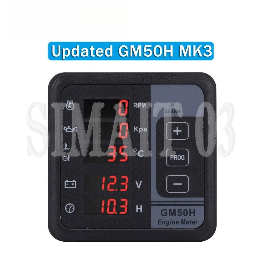 GM50H Diesel Generator Controller, Digital Voltage Frequency Water Temp Oil Pressure RPM Tachometer